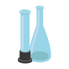 laboratory instruments in white background