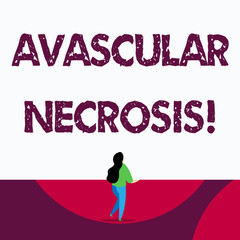 Text sign showing Avascular Necrosis. Business photo text death of bone tissue due to a lack of blood supply