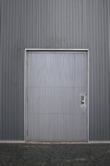 The steel door and wall