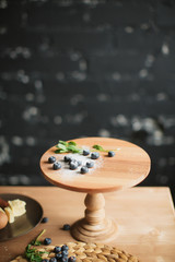 cooking cake on the table and baking cake ingredients