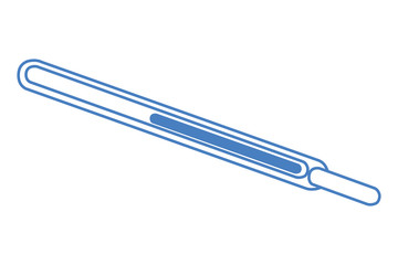 mercury thermometer on white background