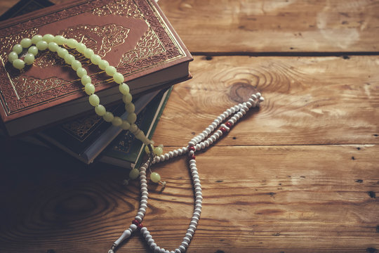 The Holy Quran. Muslims holy book Koran. The Holy Quran. Free space