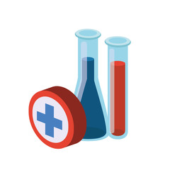 laboratory instruments in white background