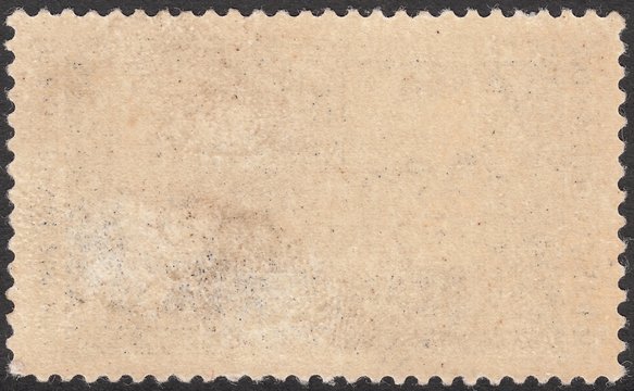 The reverse side of postage stamp with a damaged adhesive layer,background