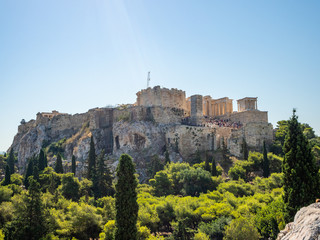 Obraz premium View of the Athenian Acropolis from the Temple of Olympian Zeus, Greece