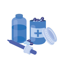 medicine drugs on white background