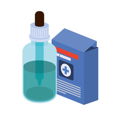 medicine drugs on white background