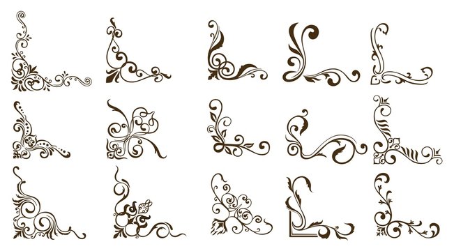 Decorative of Calligraphy swirls swashes ornate motifs and scrolls Vector illustration
