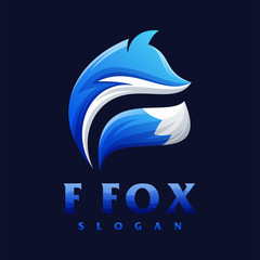 F Fox logo design