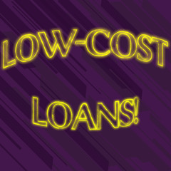 Writing note showing Low Cost Loans. Business concept for loan that has an interest rate below twelve percent Seamless Diagonal Violet Stripe Paint Slanting Line Repeat Pattern