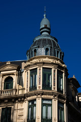 Fototapeta na wymiar Old building facade and dome. Bilbao, Spain