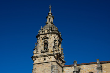 Fototapeta na wymiar Church of Saint Anthony the Great. Bell tower (Iglesia de San Anton). Bilbao, Spain