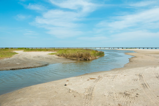 Sights and sounds of white sand summer beach