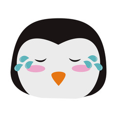 Cute penguin animal cartoon vector illustration