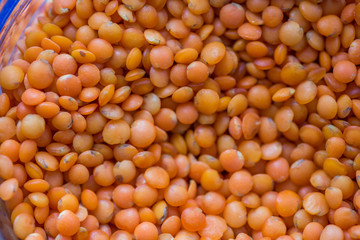 red lentil raw uncooked macro texture pattern