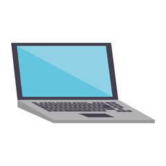 Laptop computer technology isolated symbol