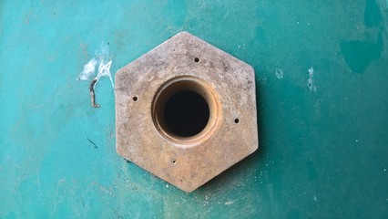 screw hole on green tank