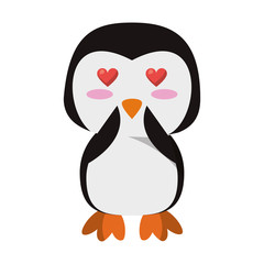 Cute penguin animal cartoon vector illustration