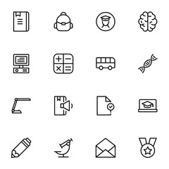 College line icon set.