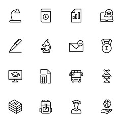 College line icon set.