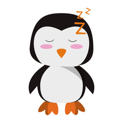 Cute penguin animal cartoon vector illustration