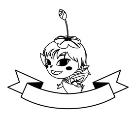 beautiful magic fairy character