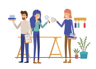 group of people in the work office