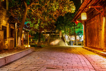 Fototapeta na wymiar Beautiful Night View of Zhouzhuang, an Ancient Town in Jiangsu Province