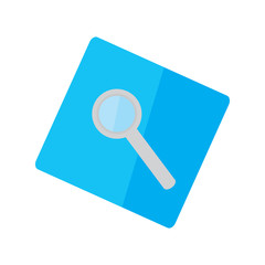 Isolated magnifying glass on a sticker - Vector