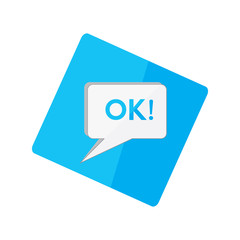 Fototapeta na wymiar Isolated bubble chat with an ok message - Vector
