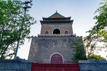 Fototapeta na wymiar Beijing Drum Tower, Beijing Bell Tower, China Architecture