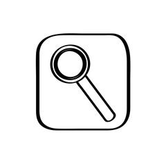 Magnifying glass icon on a white background - Vector