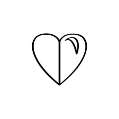 Isolated heart shape icon on a white background - Vector