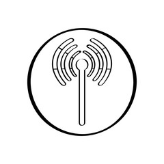 Isolated wifi icon on a white background - Vector