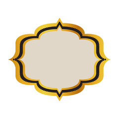 Isolated empty golden luxury label image - Vector