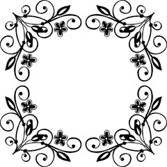 Vector illustration various flower frame for design wallpaper