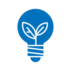 ekologiczna żarówka logo wektor - obrazy, fototapety, plakaty