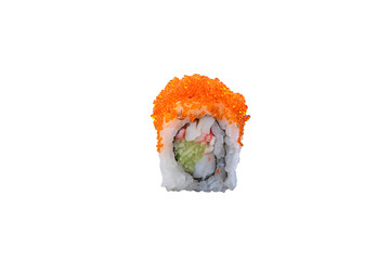 sushi rolls isolated background
