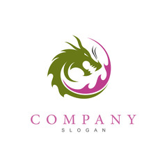  the dragon logo is in a circle, culture icon, legend symbol