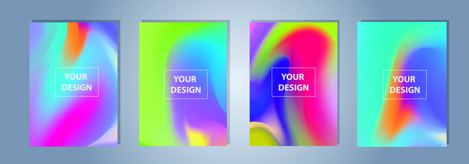 Set of a4 Vector EPS 10 illustration Gradient Background Texture. Template for design, banner, flyer, business card, poster, wallpaper, brochure, smartphone screen, mobile app