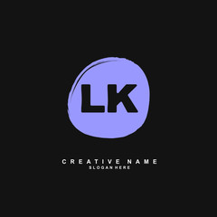 L K LK Initial logo template vector. Letter logo concept