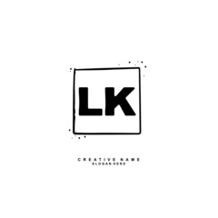 L K LK Initial logo template vector. Letter logo concept