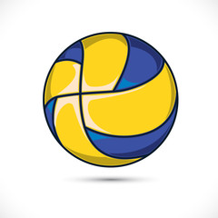 Colored Vollyball vector sport ball illustration. Sport vollyball vector clip art on white background