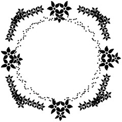 Vector illustration cute flower frame for wallpaper decoration