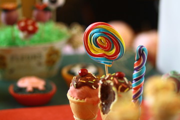 candy shop desserts and candies colorful