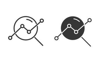 Data analysis vector icon for graphic and web design.