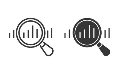 Data analysis vector icon for graphic and web design.