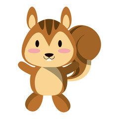 Cute squirrel animal cartoon vector illustration