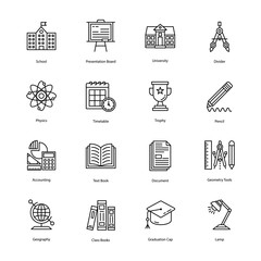 Education Line Icons Pack