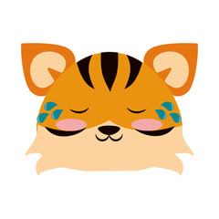 Cute tiger animal cartoon vector illustration
